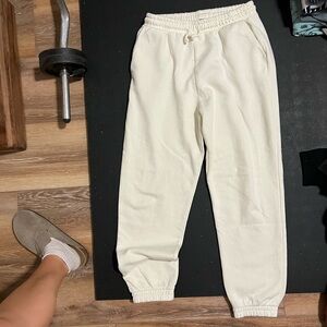 Zara Cream Jogger Sweatpants